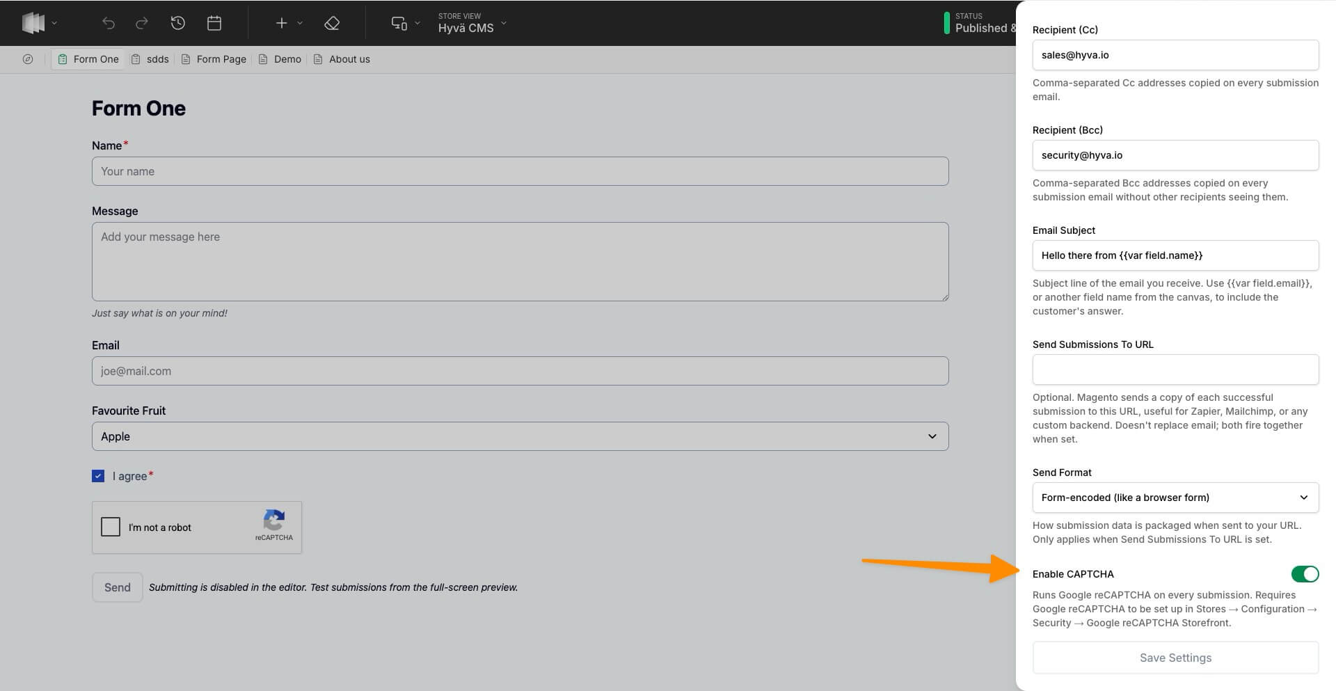 CAPTCHA and reCAPTCHA configuration Enabling CAPTCHA and configuring reCAPTCHA