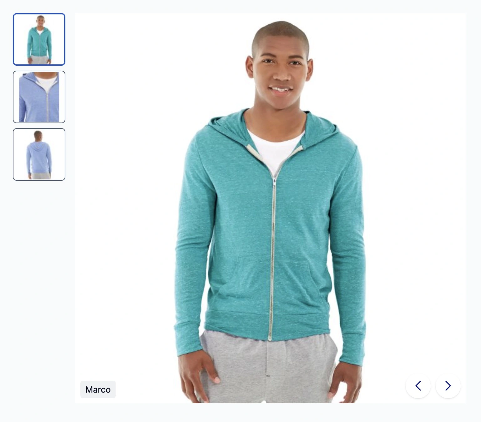 PHP-rendered product gallery